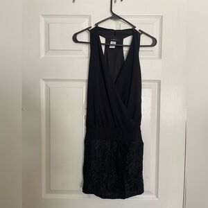 B Darlin Black V neck Dress with Lace Accents brand new with tags
